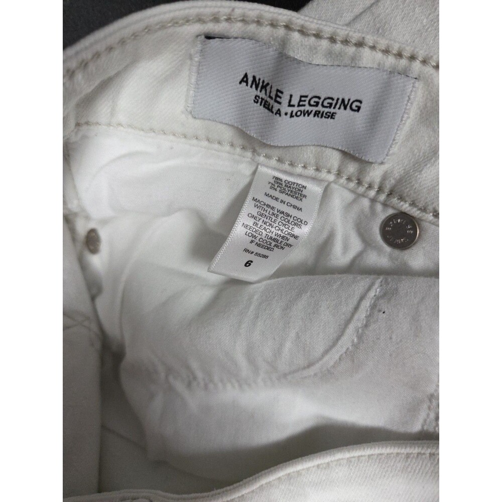 Express Womens Jeans Size 6 Stella Low Rise Skinny Ankle Legging White Zip Leg - Picture 7 of 7